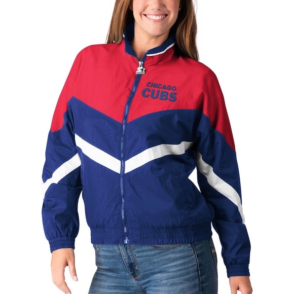 NWT Chicago Cubs Starter Royal/Red Winning Streak Full-Zip Jacket - Picture 2 of 4